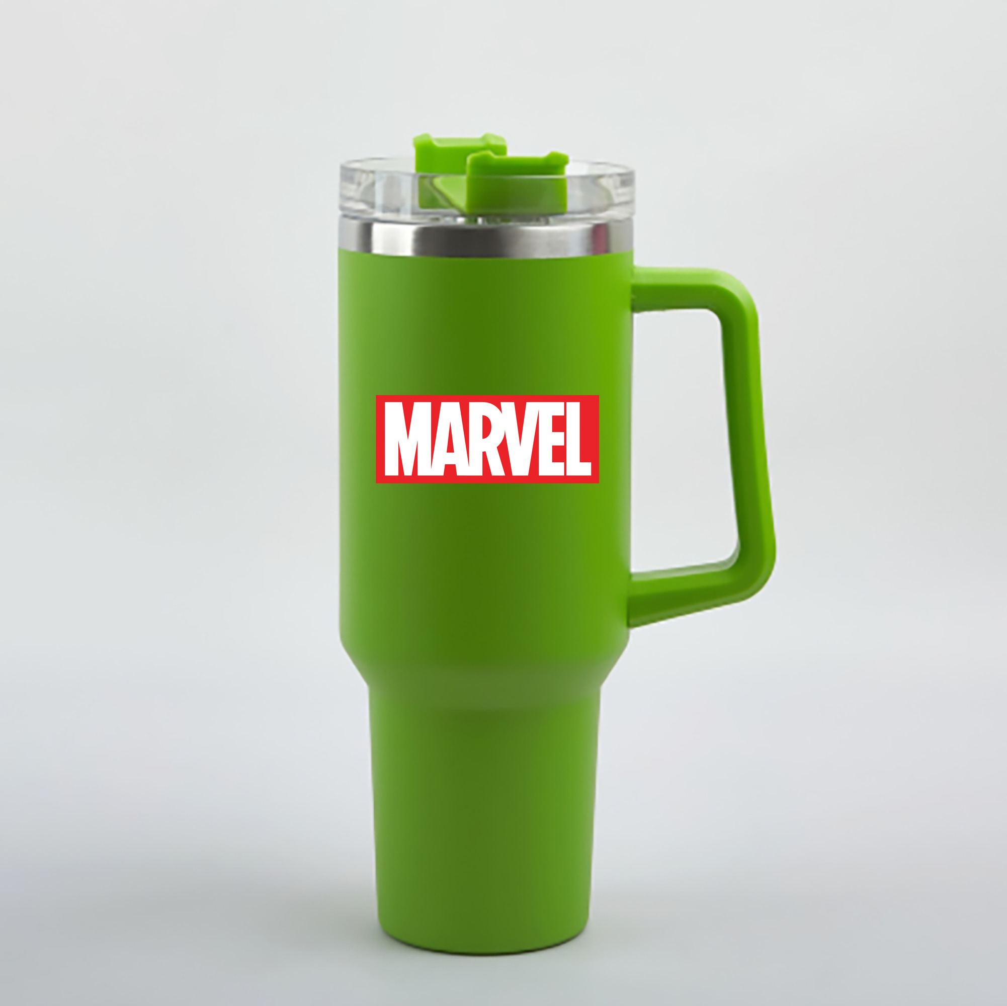（画像用） アベンジャーズ The Avengers 1200mL車用タンブラー - クリスタルステッカー（プラスチックストロー付き）